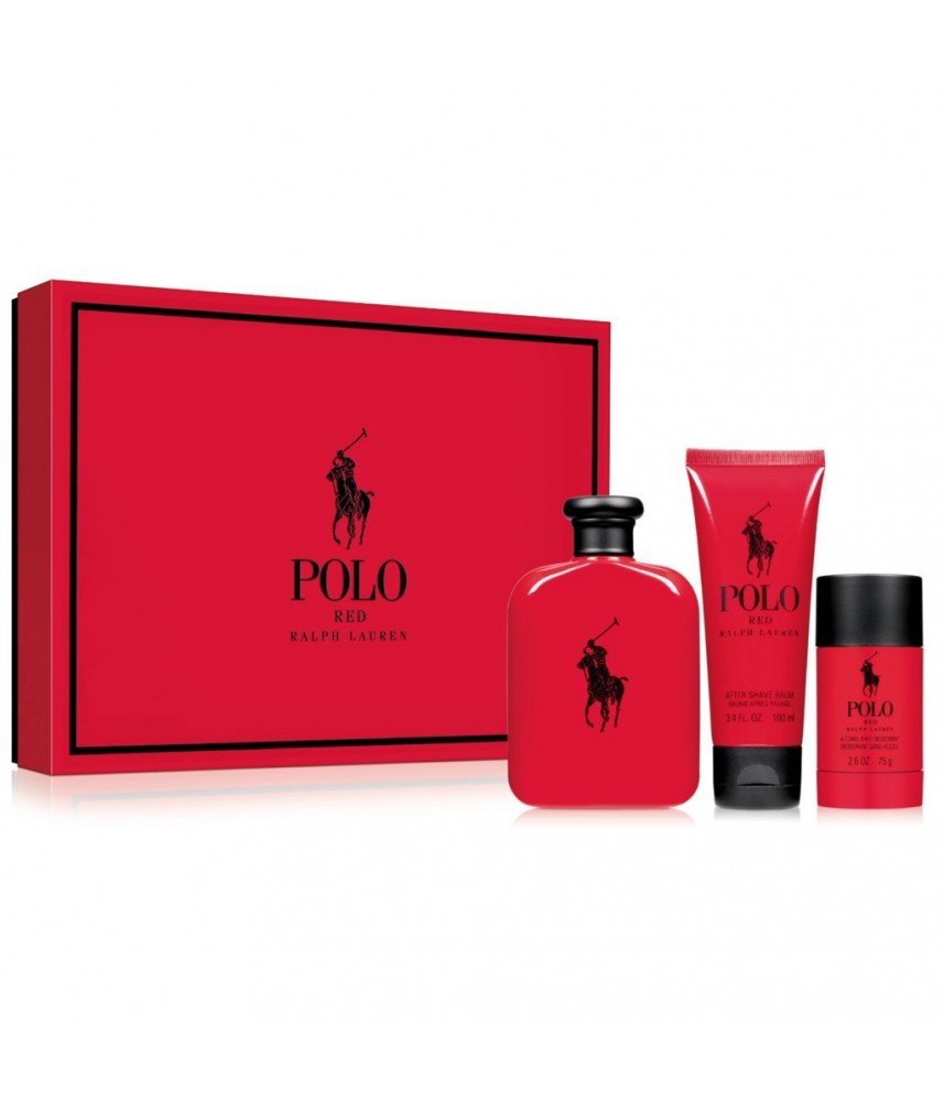 Giftset-Ralph Laurent Polo Red For Men Edt 125ml + Shower Gel 100ml + Deodorant Stick 75gr Giftset-Ralph Laurent Polo Red For Men Edt 125ml + Shower Gel 100ml + Deodorant Stick 75gr