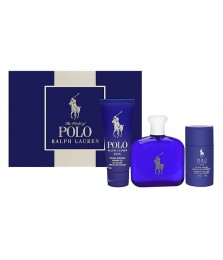 Giftset-Ralph Laurent Polo Blue For Men Edt 125ml + Shower Gel 100ml + Deodorant Stick 75gr