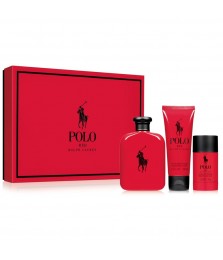 Giftset-Ralph Laurent Polo Red For Men Edt 125ml + Shower Gel 100ml + Deodorant Stick 75gr