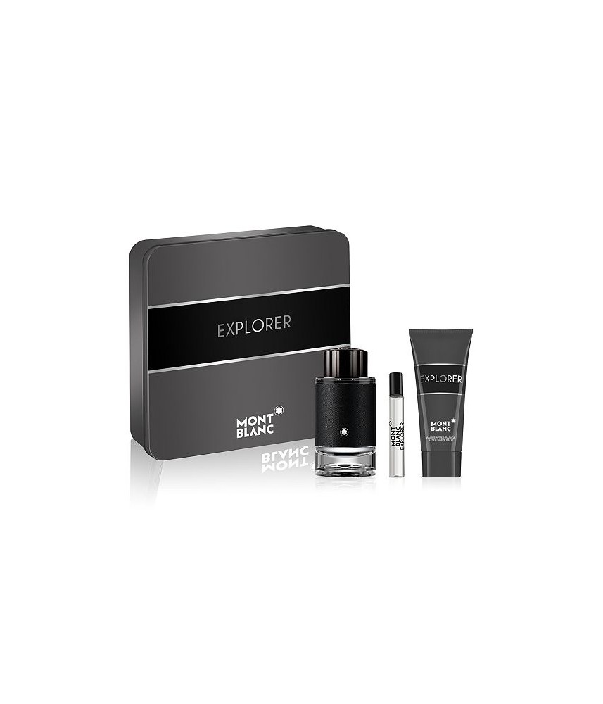 Giftset-Montblanc Explorer For Men Edp 100ml + After Shave 100ml + Travel-Size 7.5ml Giftset-Montblanc Explorer For Men Edp 100ml + After Shave 100ml + Travel-Size 7.5ml